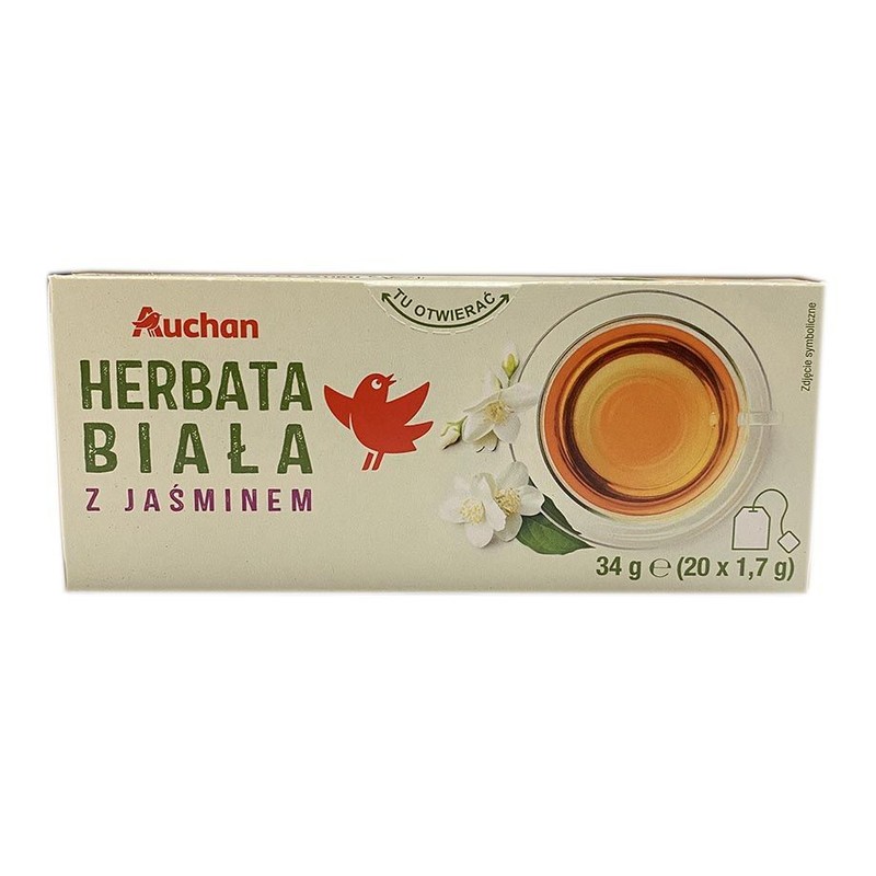 Herbata biała z jaśminem Auchan 20 torebek