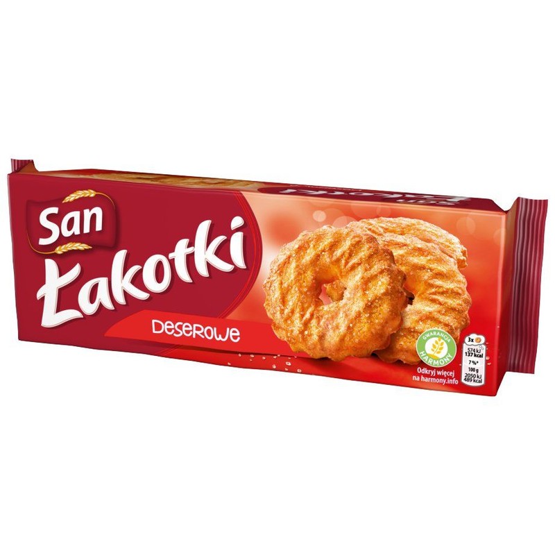 Łakotki ciastka deserowe San 168 g