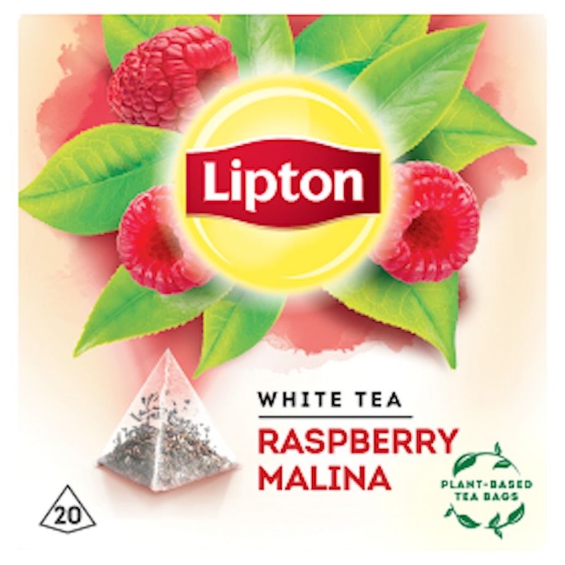 Biała herbata z malinami Lipton 20 torebek