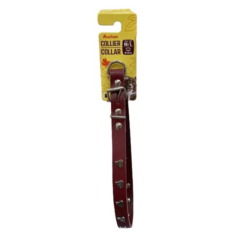 Skórzana obroża 40-48 cm Auchan 1 sztuka