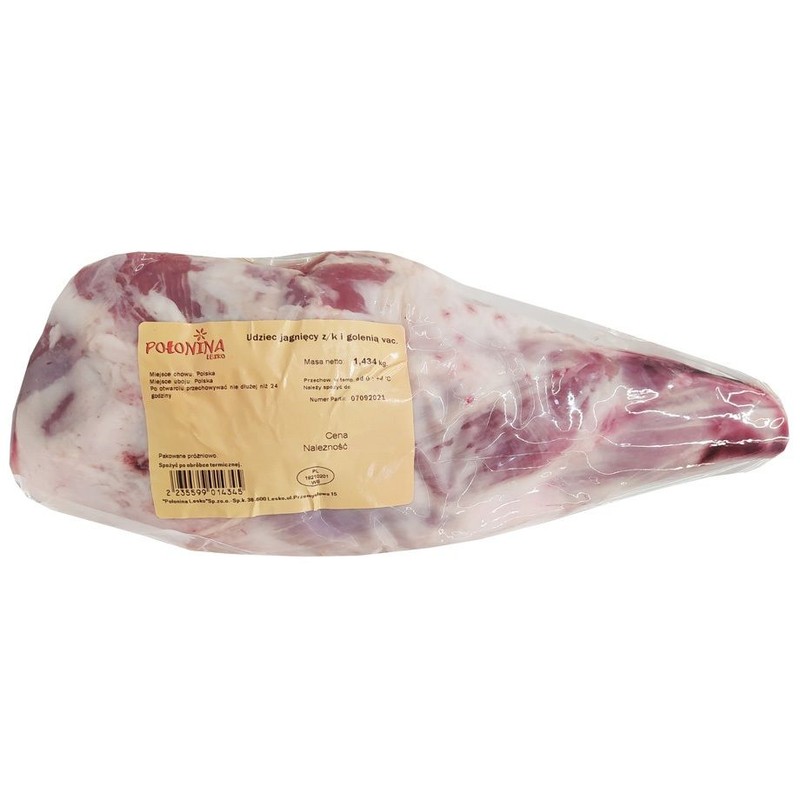 Udziec jagnięcy z kością i golenią VAC Połonina Lesko na wagę ok. 2,5 kg