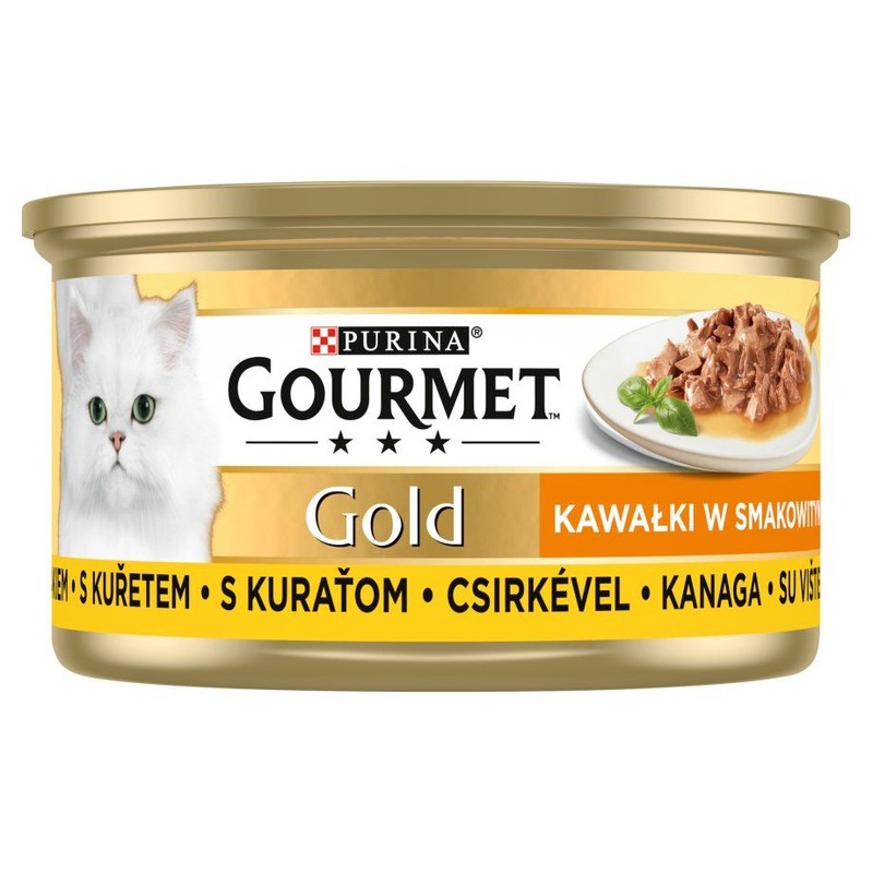 Mokra karma kurczak w sosie dla kotów Gourmet 85 g