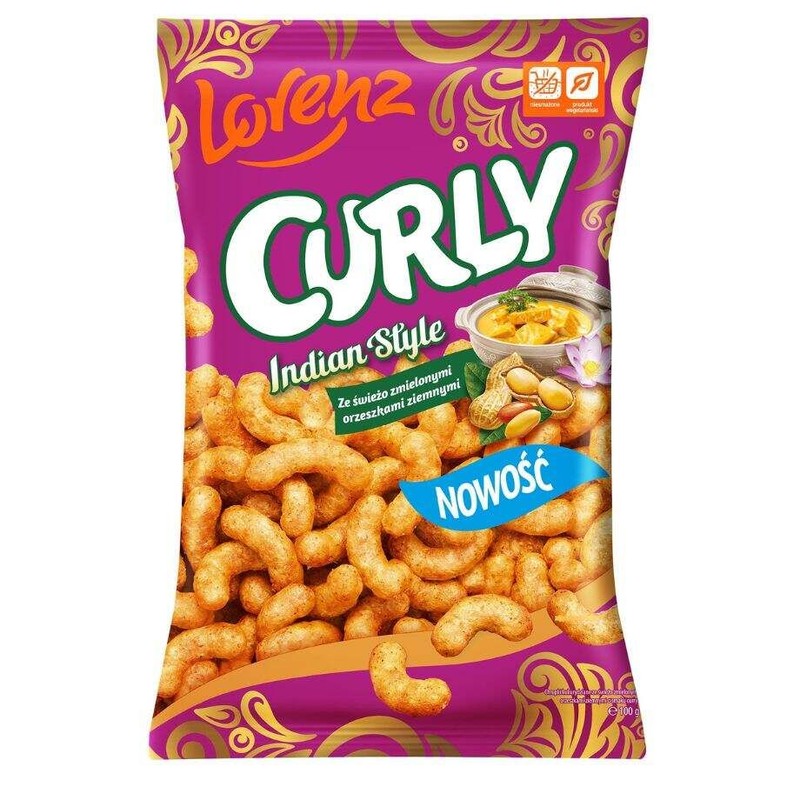 Chrupki kukurydziane Curly Indian Style   Lorenz 100 g