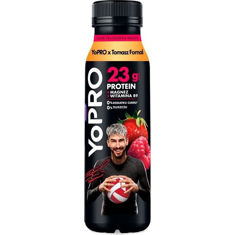 YoPro Jogurt pitny o smaku truskawka - malina Danone 270g