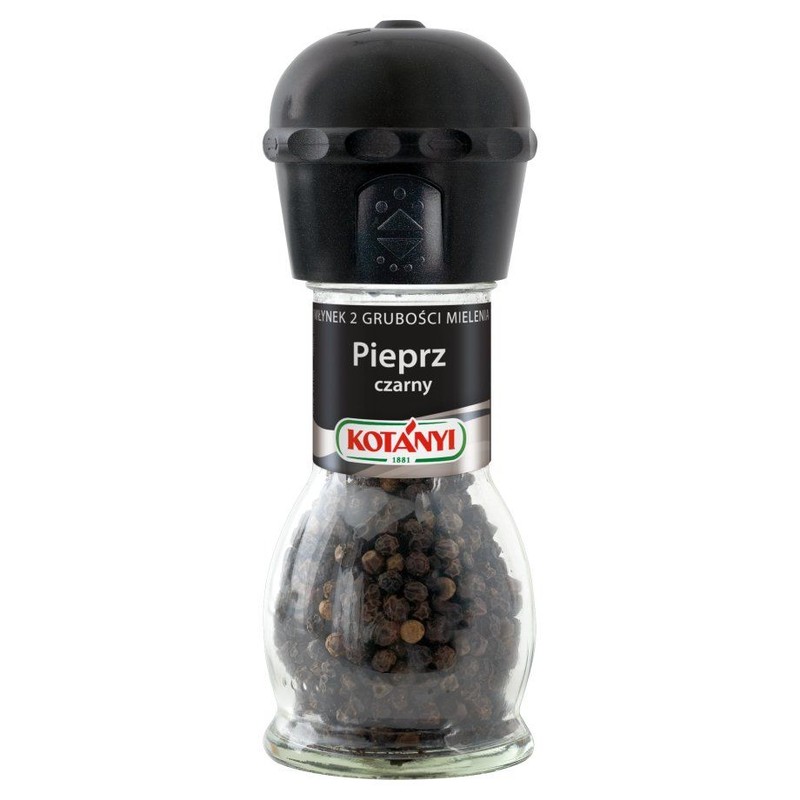 Pieprz czarny ziarnisty w młynku Kotányi 36 g
