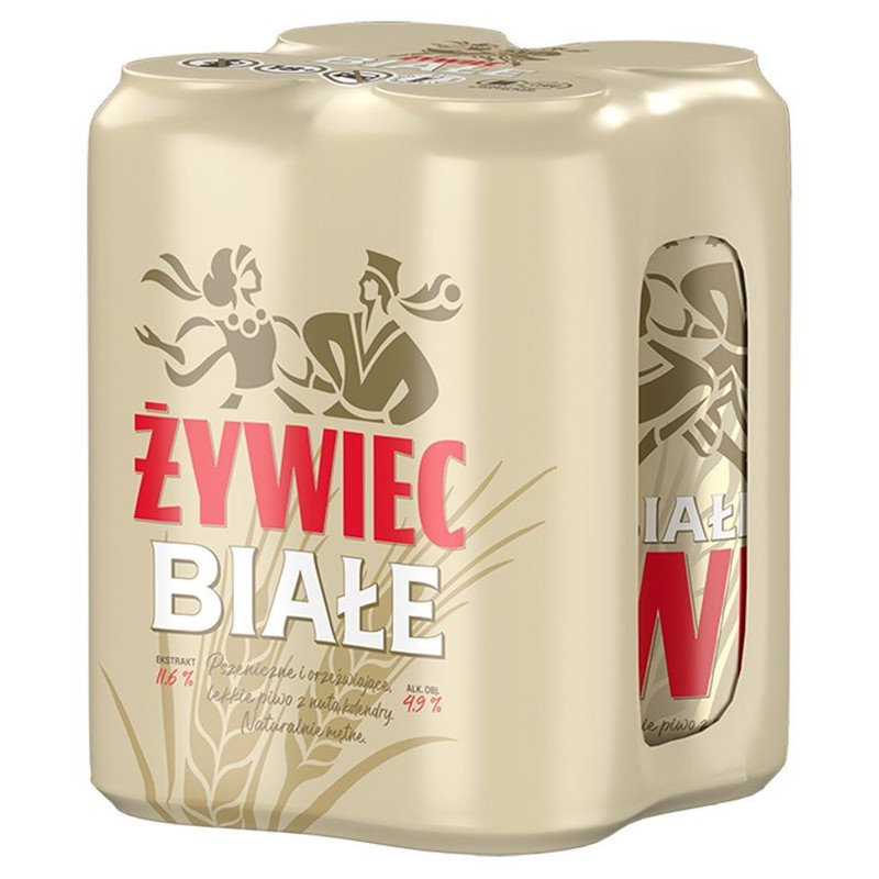 Piwo pszeniczne Białe alk. 4,9% obj.  Żywiec 4 x 500 ml