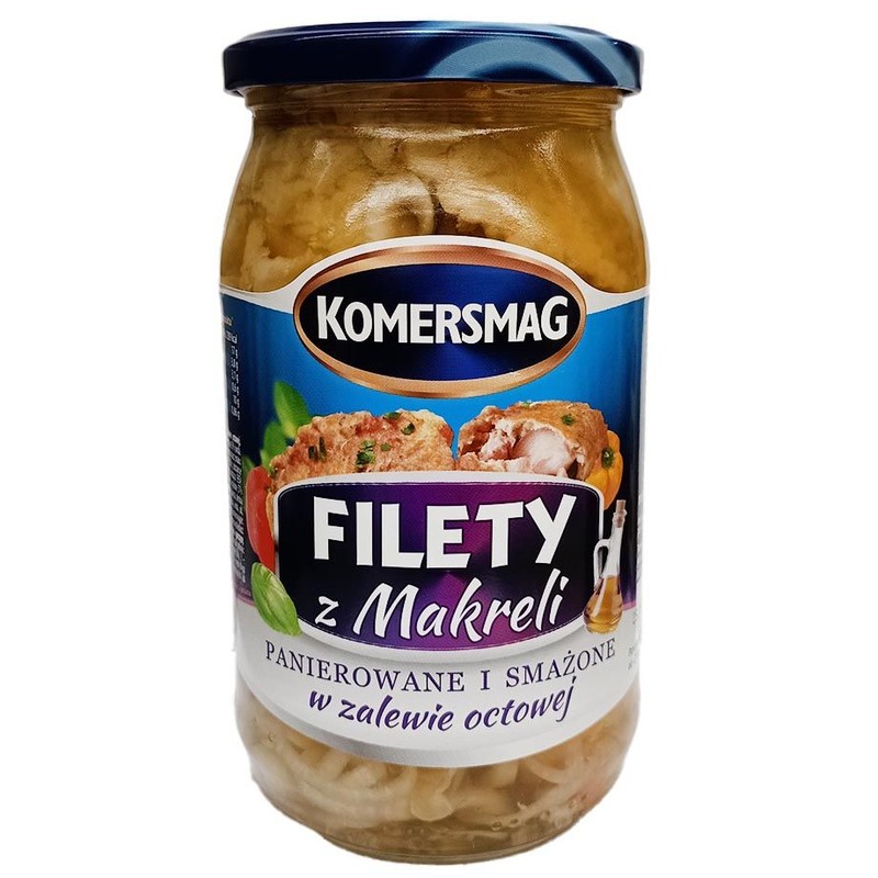 Filety z makreli panierowane i smażone w zalewie octowej Komersmag 800 g