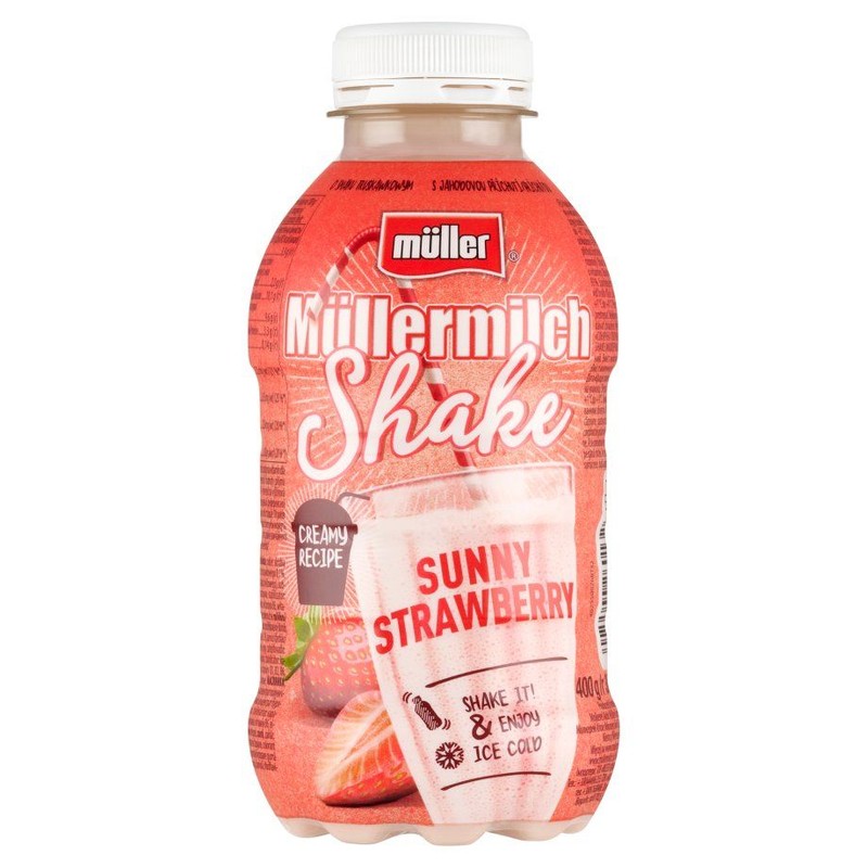 Mullermilch Shake o smaku truskawkowym Müller 400 g
