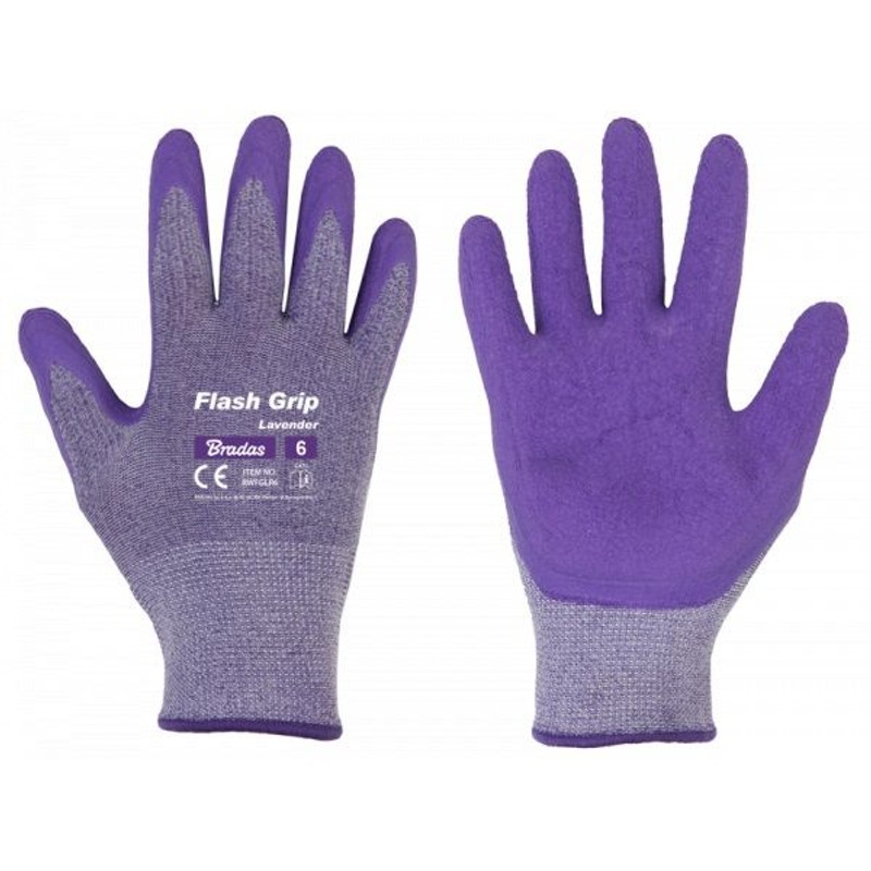 Rękawice ochronne Flash Grip Lavender, rozmiar 6 Bradas 2 sztuki