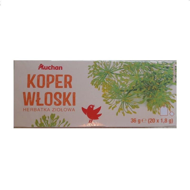 Koper włoski herbata ziołowa Auchan 20 torebek