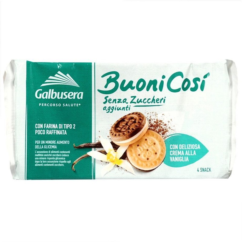 Markizy kakaowo-waniliowe bez cukru Buoni Cosi 160 g