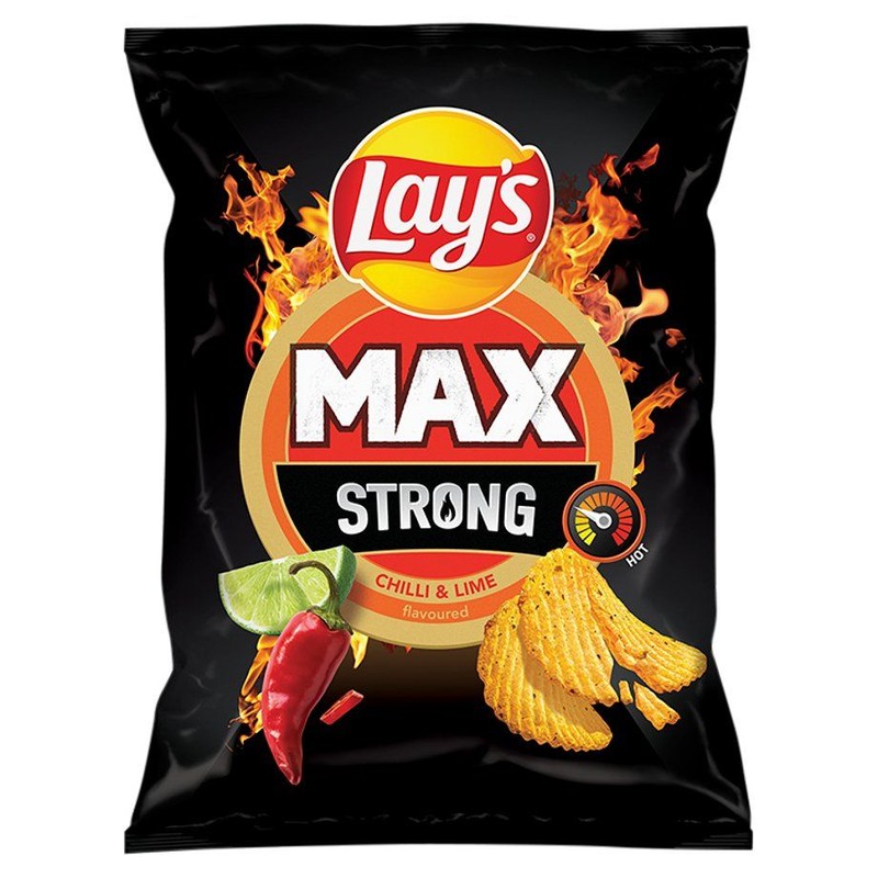 Chipsy ziemniaczane karbowane o smaku ostrego chilli i limonki Lay's 250 g