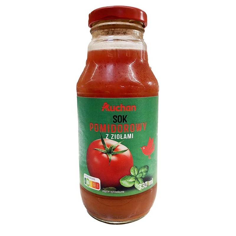 Sok pomidorowy z ziołami Auchan 330 ml