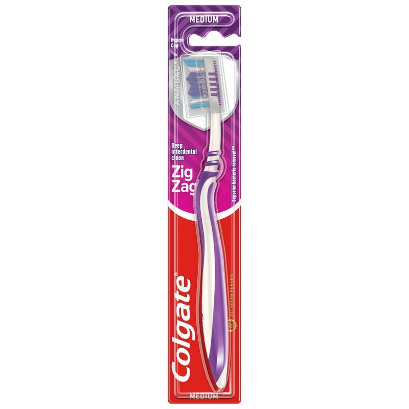 Szczoteczka do zębów zig zag plus średnia Colgate 1 sztuka