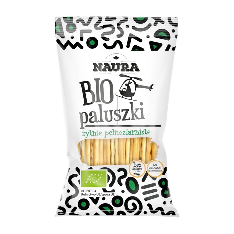 BIO Paluszki żytnie pełnoziarniste  Naura 45 g