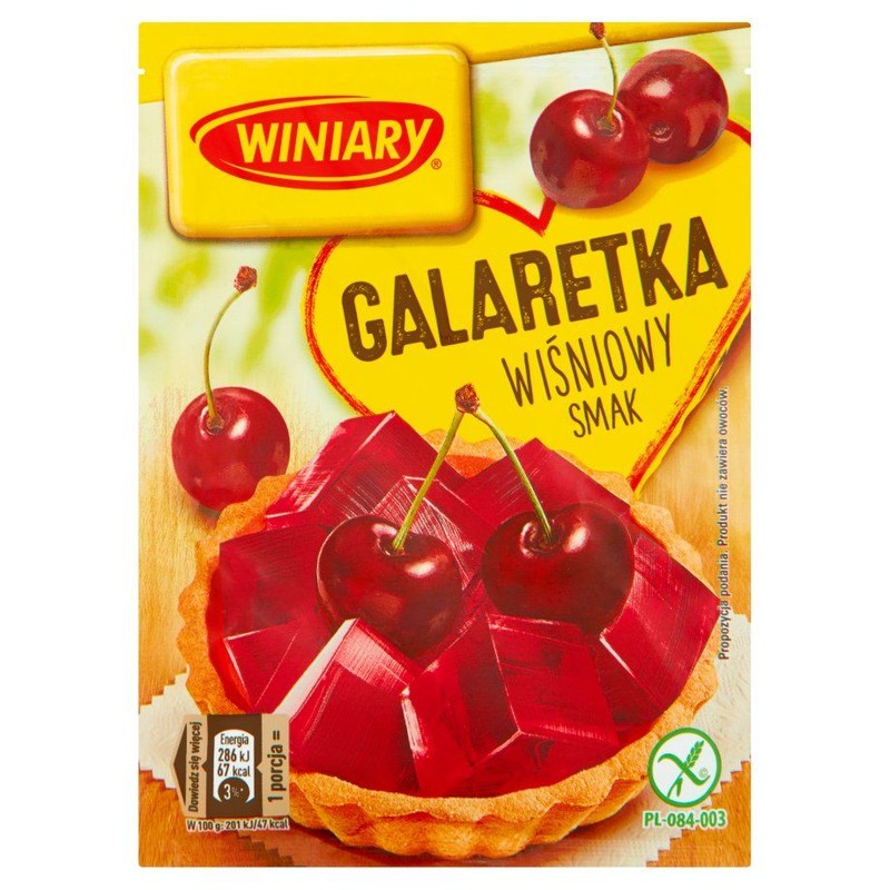 Galaretka o smaku wiśniowym Winiary 71 g