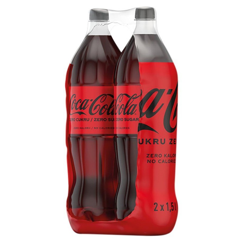 Napój gazowany Zero o smaku cola  Coca-Cola 2 x 1,5 l