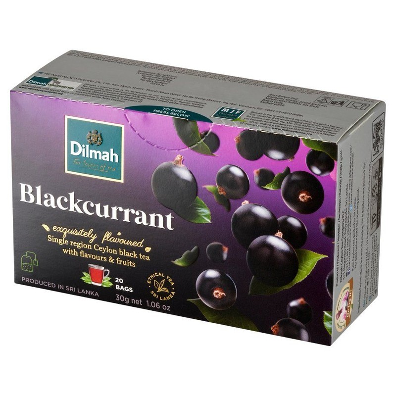 Herbata czarna z aromatem czarnej porzeczki Dilmah 20 torebek