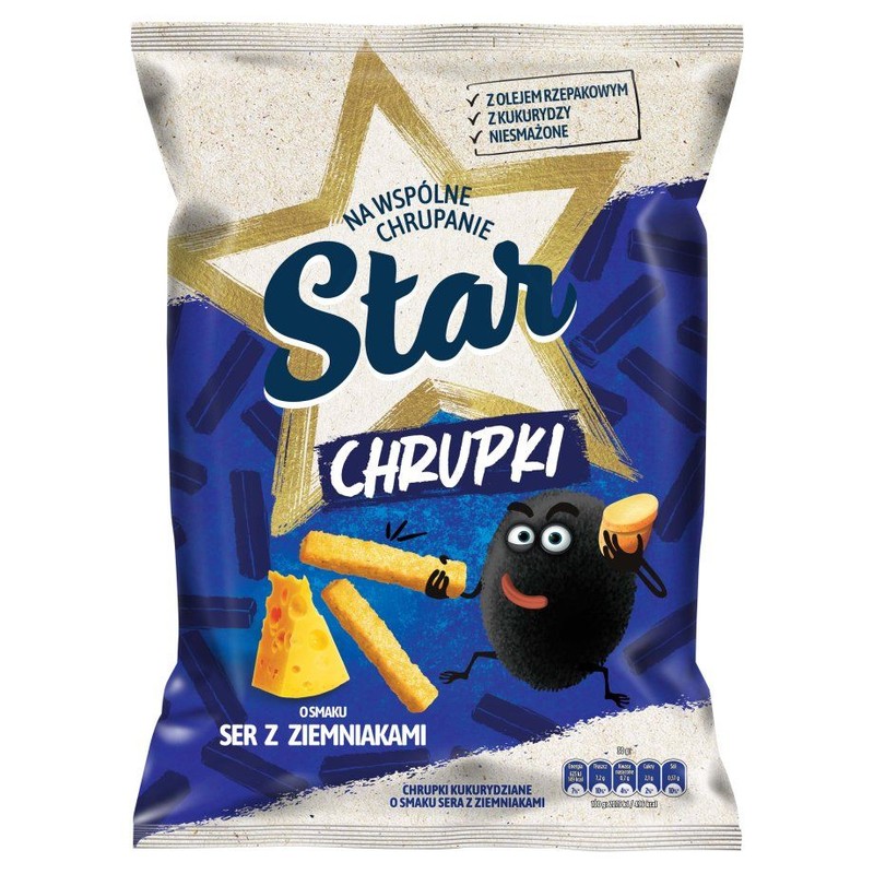 Chrupki kukurydziane o smaku sera z ziemniakami Star 125 g