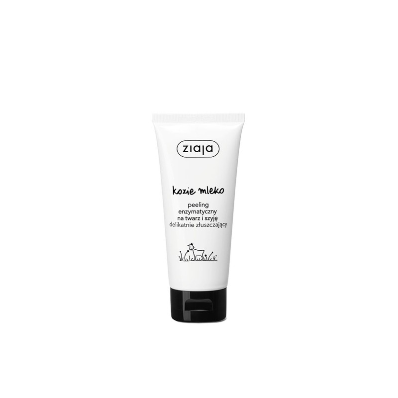 Kozie Mleko Peeling enzymatyczny na twarz i szyję  ZIAJA 75 ml