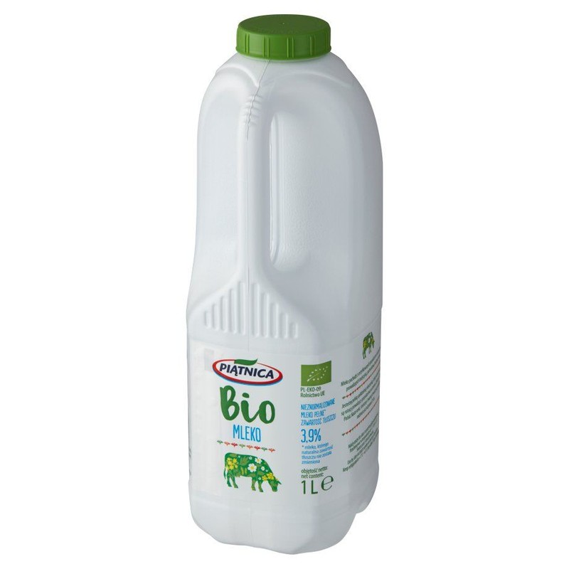 BIO Mleko pasteryzowane mikrofiltrowane świeże Piątnica 1 l