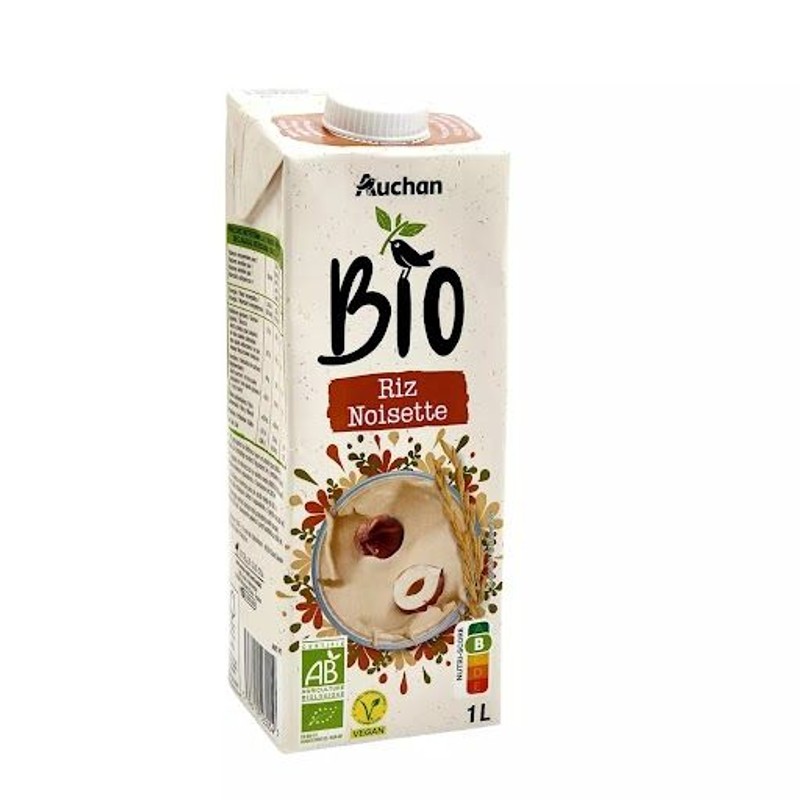 BIO Napój ryżowy o smaku orzechowym   Auchan 1 l
