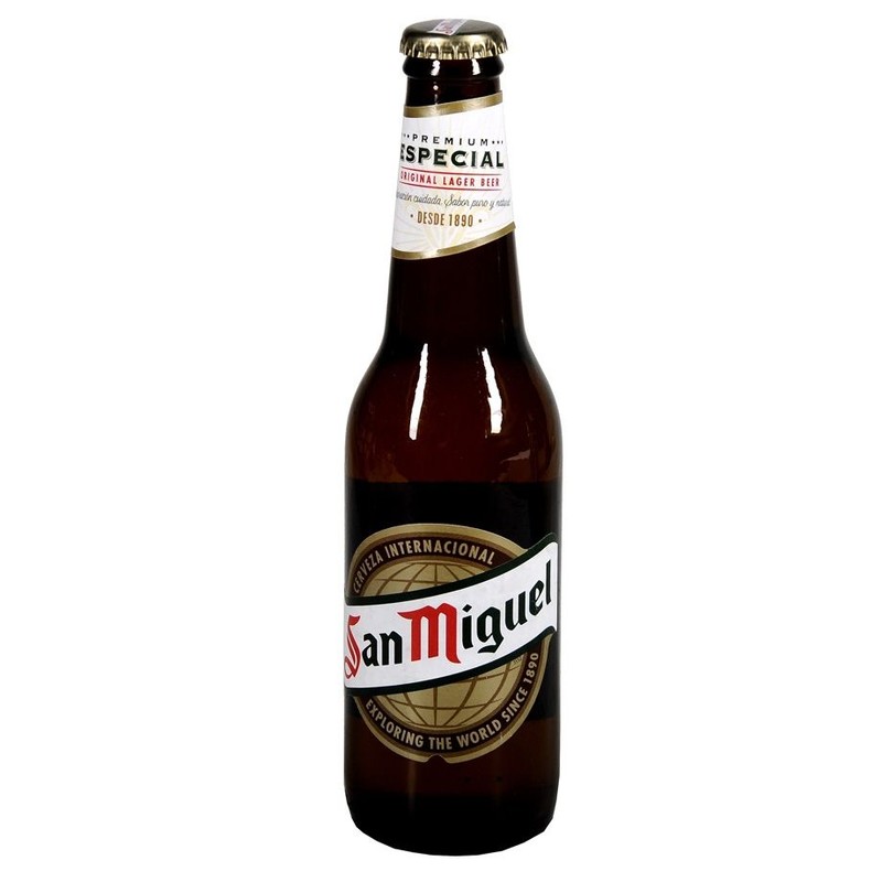 Piwo hiszpańskie jasne lager Especial alk. 5,4% obj.  San Miguel 330 ml