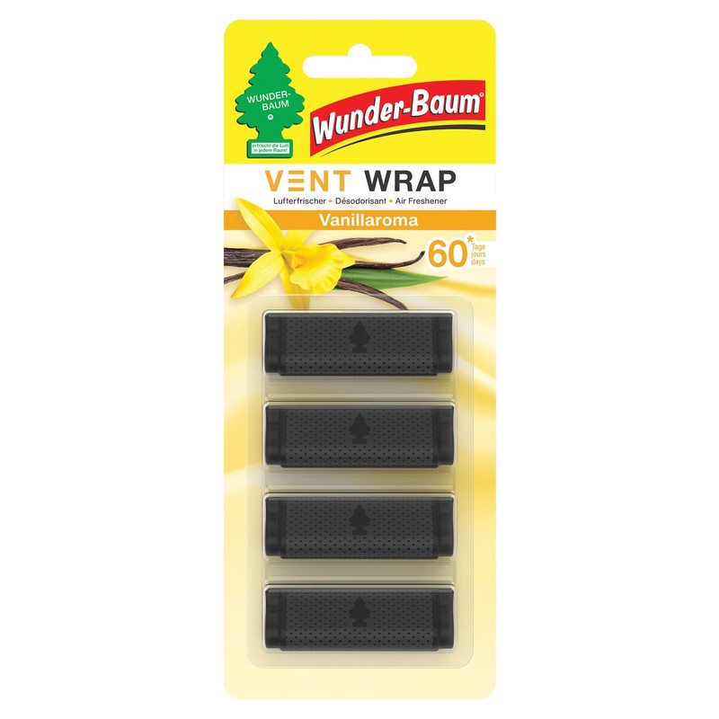 Zapach do samochodu Vent Wrap Vanilla Wunder-Baum 4 sztuki