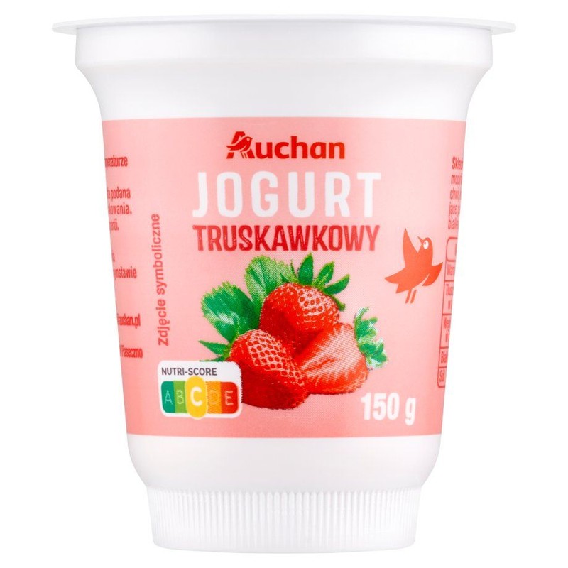 Jogurt o smaku truskawkowym Auchan 150 g