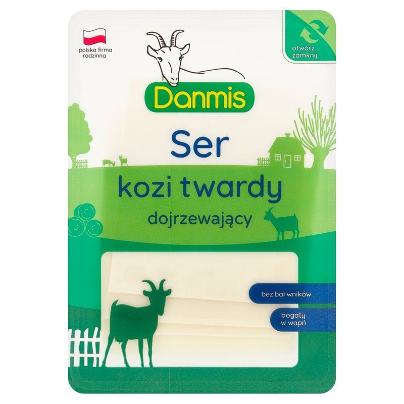 Ser kozi twardy dojrzewający w plastrach Danmis 100 g