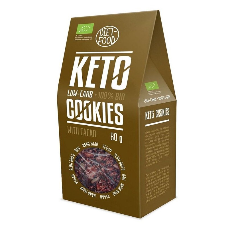 BIO Ciasteczka keto z kakao Diet-Food 80 g