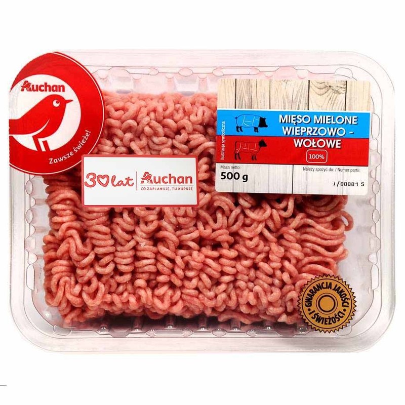 Mięso mielone wieprzowo-wołowe MAP Auchan 500 g