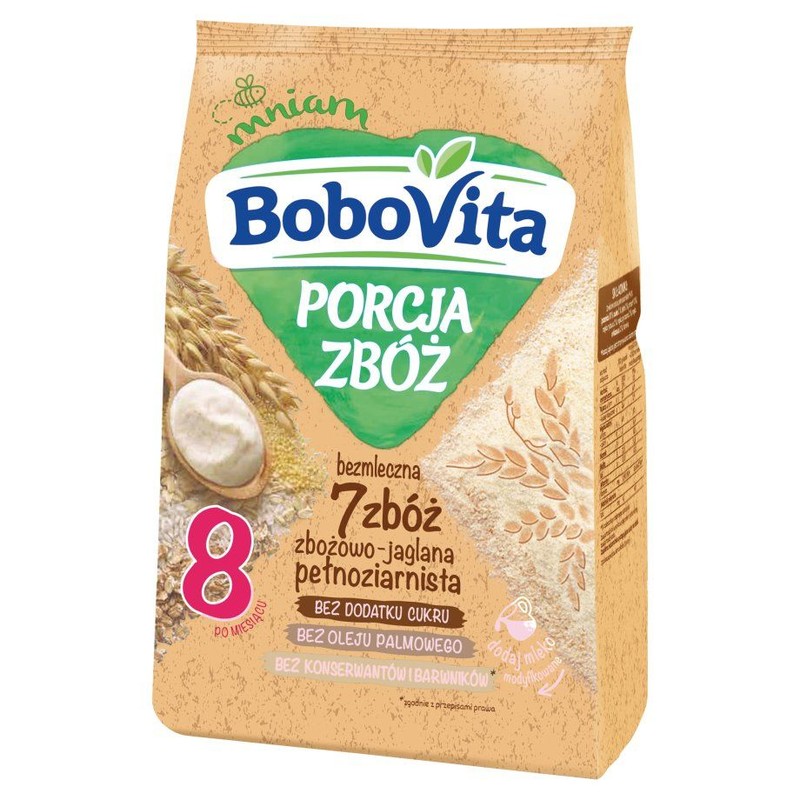 Kaszka bezmleczna 7 zbóż zbożowo-jaglana po 8 miesiącu BoboVita 170 g