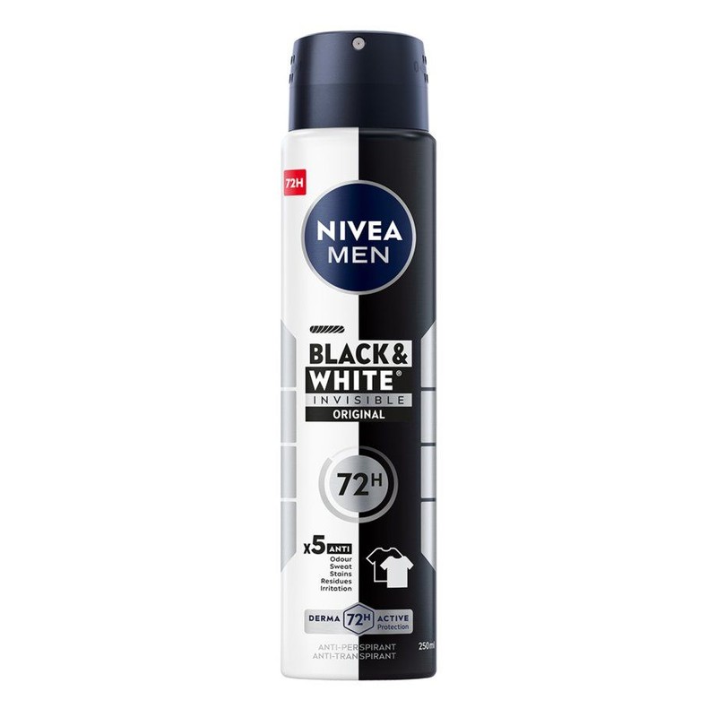 Antyperspirant w sprayu Invisible Original NIVEA MEN 250 ml