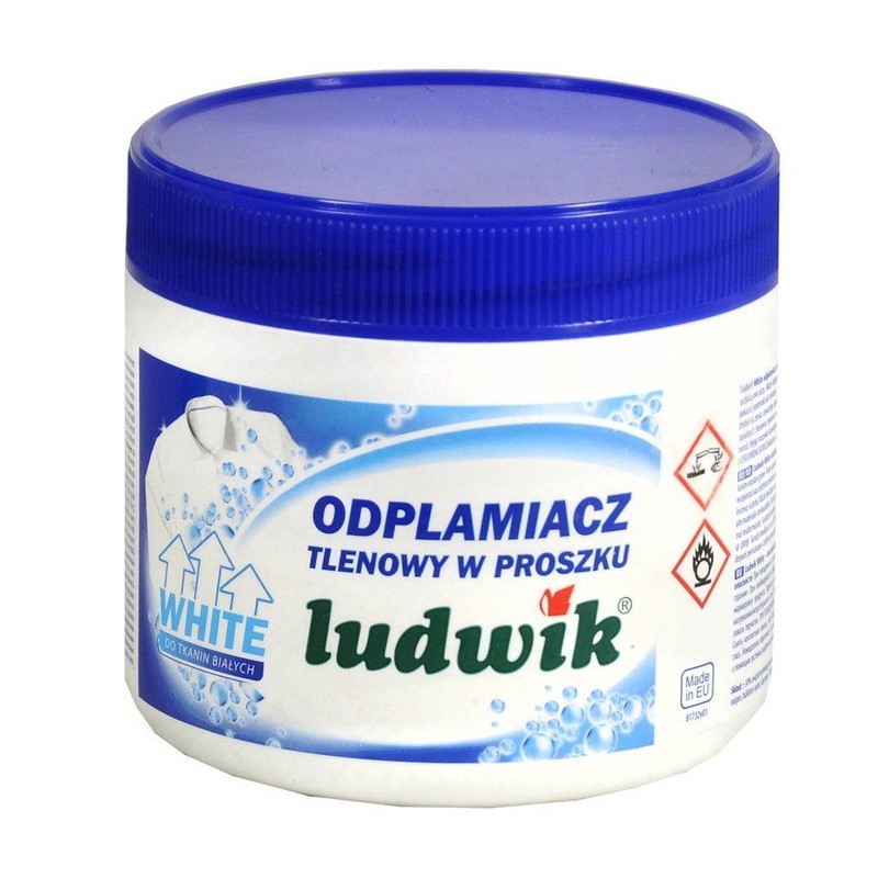 Odplamiacz tlenowy w proszku do tkanin białych Ludwik 500 g