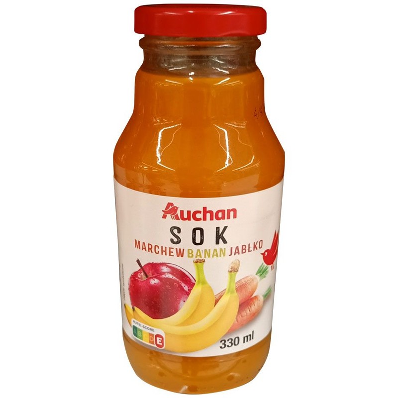 Sok marchew banan jabłko          Auchan 330 ml