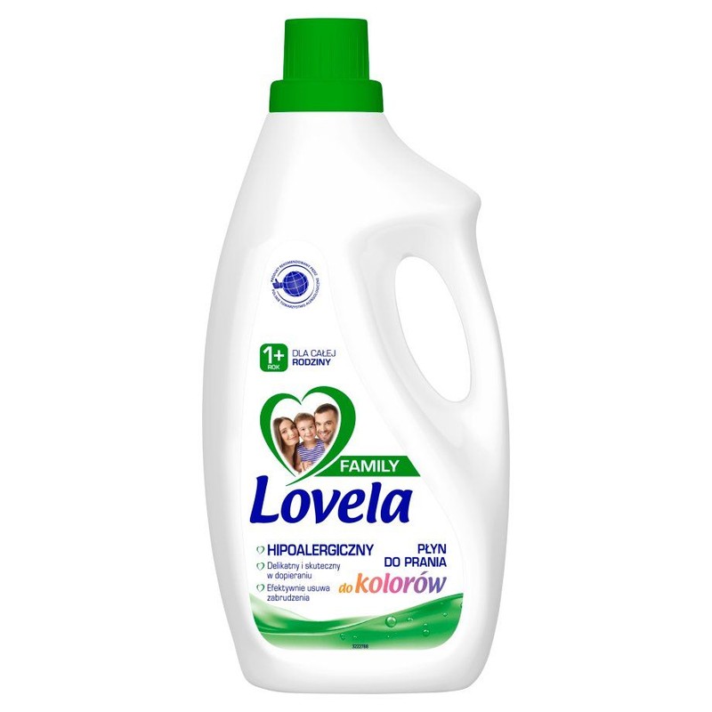 Hipoalergiczny płyn do prania dla całej rodziny do koloru  Lovela 1,85 l