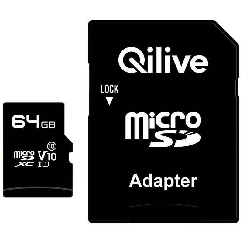Karta Micro SD 64 GB 80/20 MB/s adapter Qilive 1 sztuka