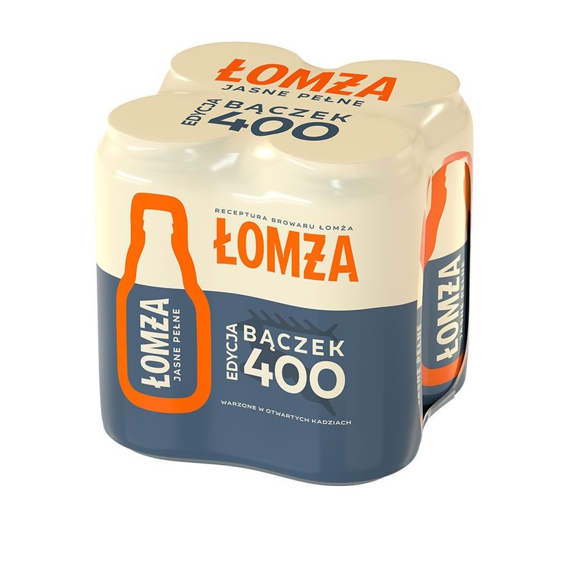 Piwo jasne edycja Bączek 400 Łomża 4 x 400 ml