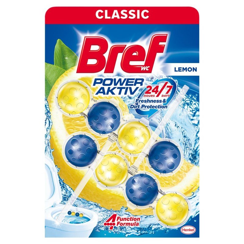 Zawieszka myjąco-zapachowa cytryna do muszli WC  Bref 2 x 50 g