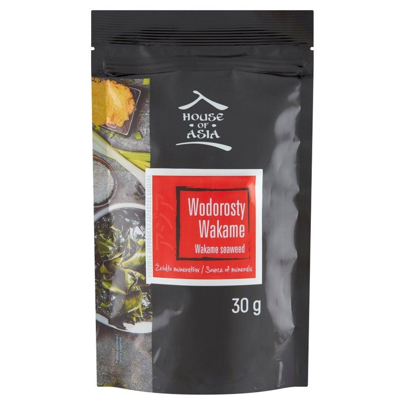 Wodorosty Wakame suszone cięte House of Asia 30 g