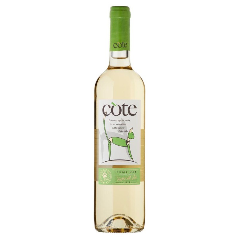 Wino bułgarskie białe półwytrawne alk. 12,5% obj. Cote  750 ml