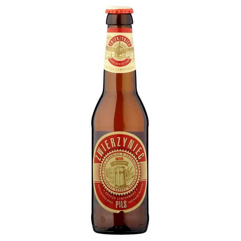 Piwo jasne pełne Pils alk. 6,0% obj. Zwierzyniec 330 ml