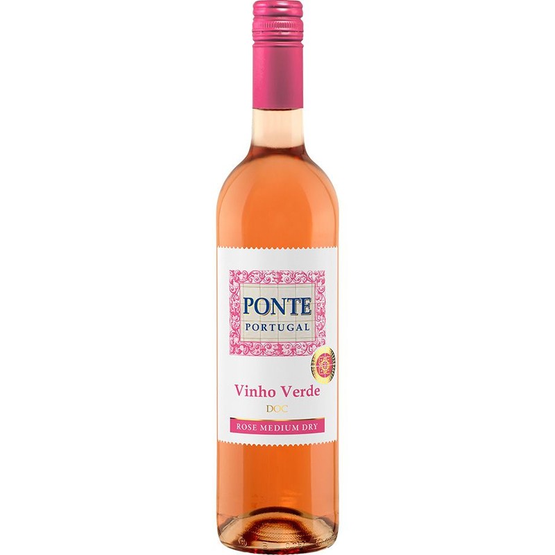 Wino różowe półwytrawne Vinho Verde Rose DOC alk. 10,0% obj. Ponte Portugal 750 ml