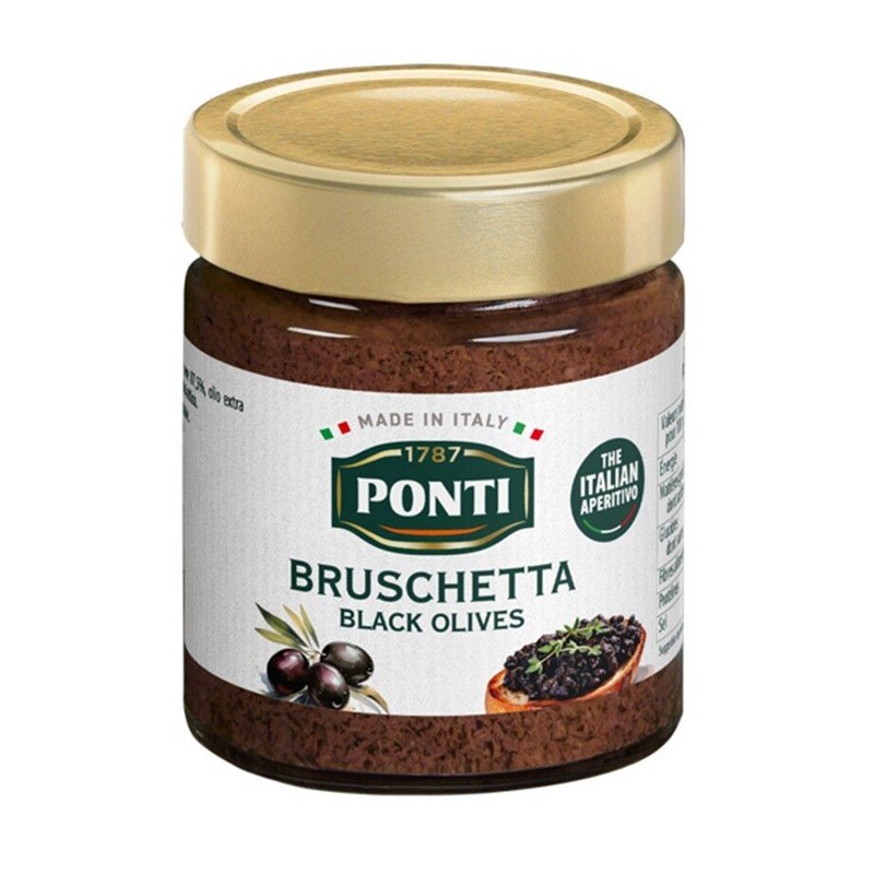Bruschetta czarne oliwki Ponti 130 g
