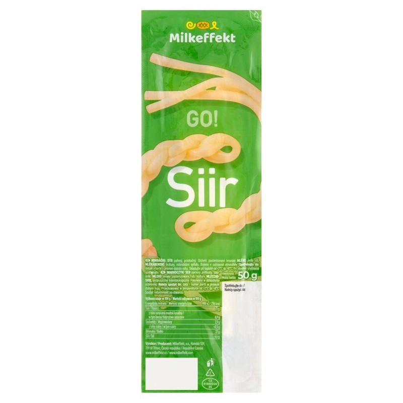 Warkoczyk naturalny ser półtwardy  Milkeffekt 50 g