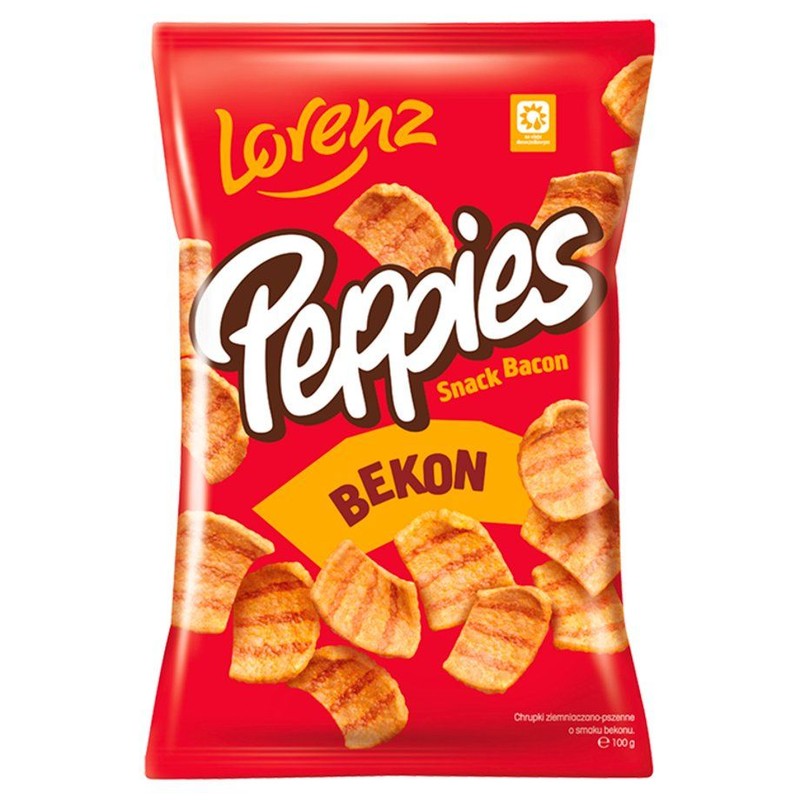 Chrupki ziemniaczano-pszenne o smaku bekonu Peppies 100 g
