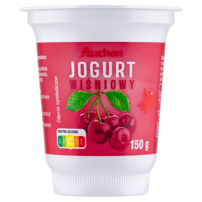Jogurt o smaku wiśniowym Auchan 150 g