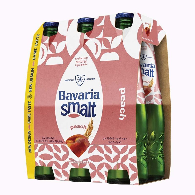 Piwo bezalkoholowe smakowe Peach Smalt alk. 0,0% obj. Bavaria 6 x 330 ml