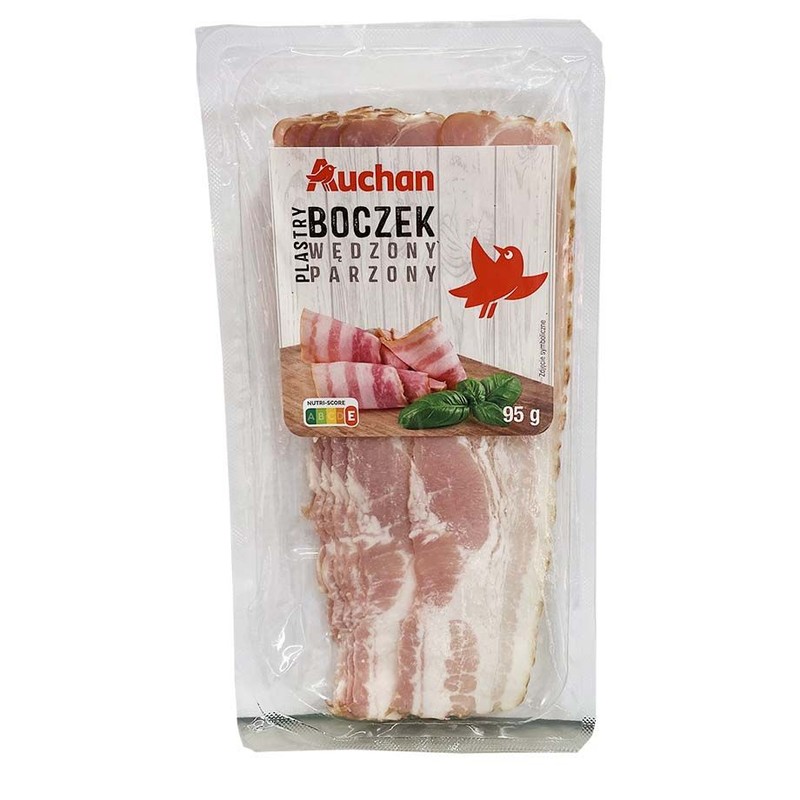 Boczek wędzony parzony Auchan 95 g